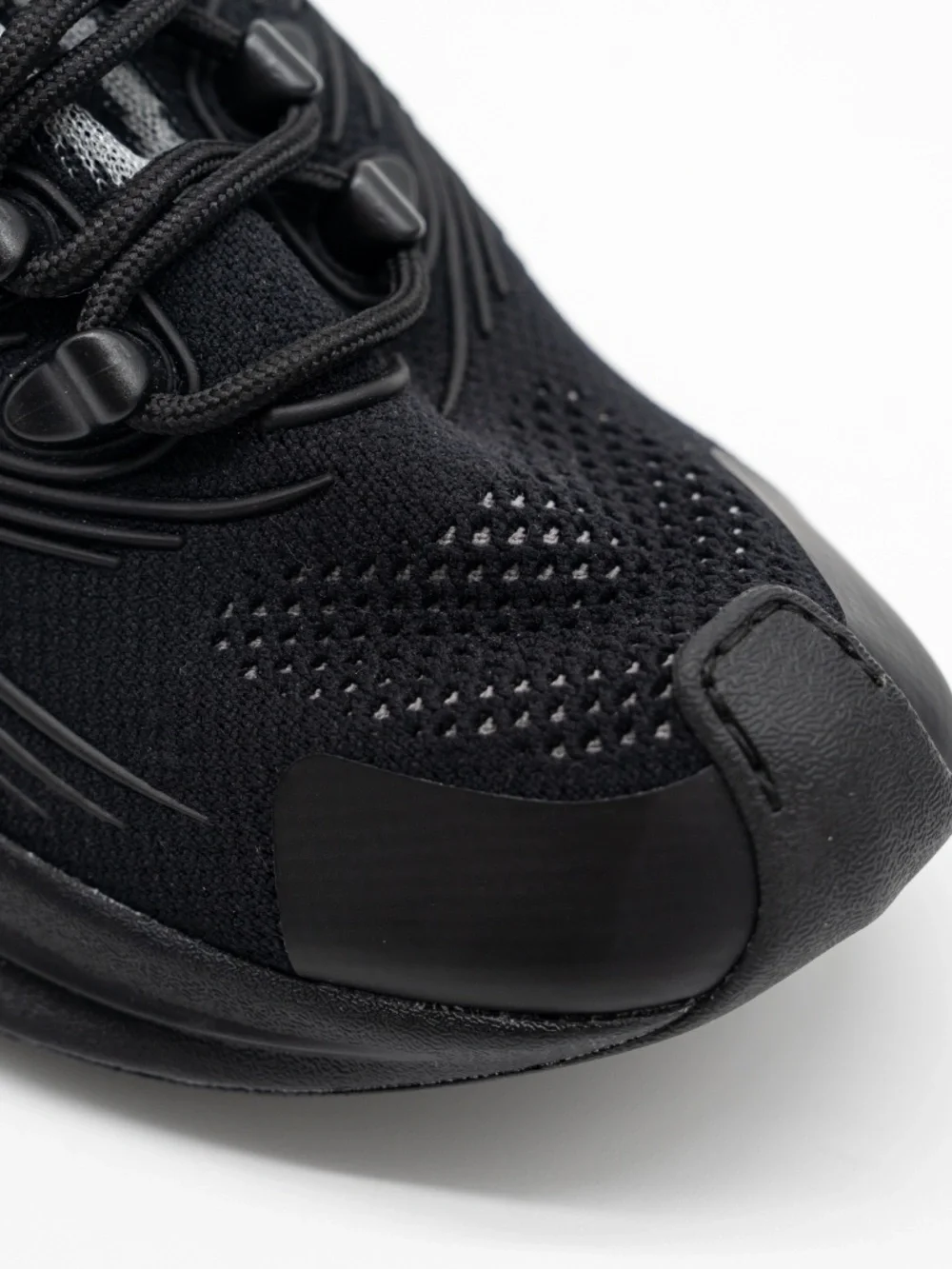 Gucci Run Knit Sneakers Triple Black GG Mens size 5.5G 6 US